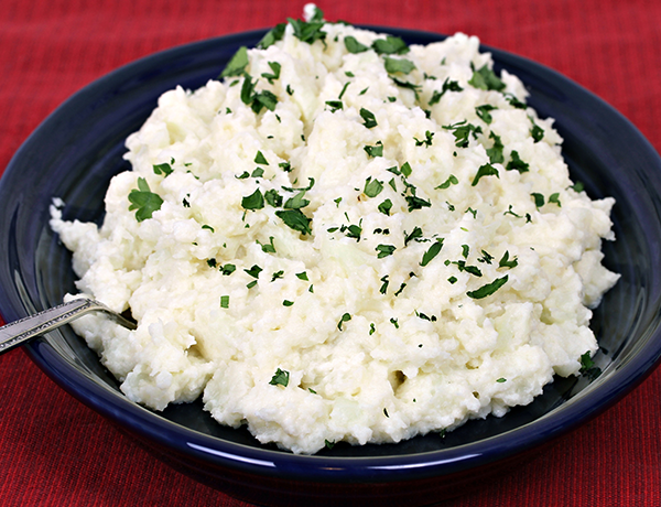 In this healthier version of a classic comfort food, cauliflower makes a creamy and nutritious substitute for mashed potatoes.