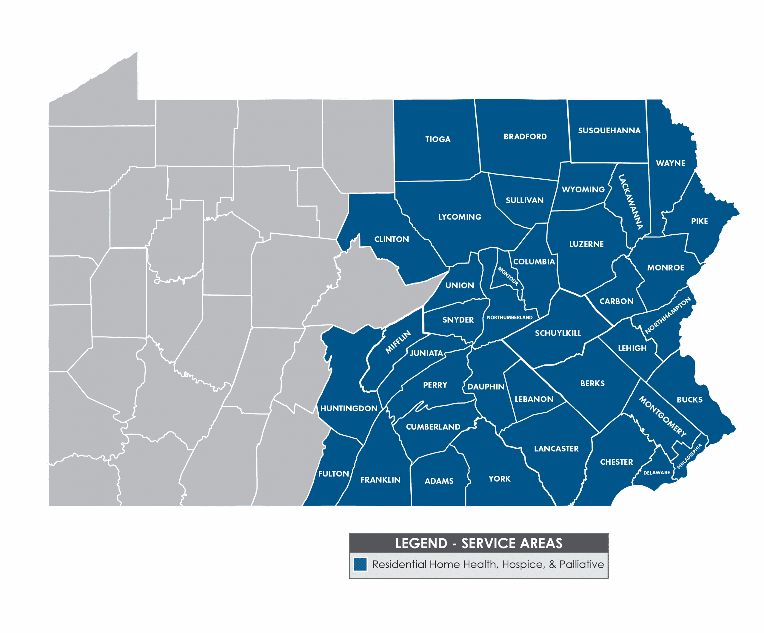 residential service area map of pennslyvannia